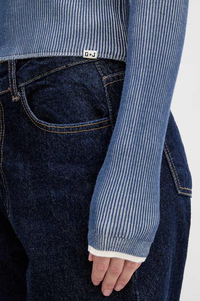 GUESS JEANS Пуловер в синьо от лека материя W6RR19 Z3P32