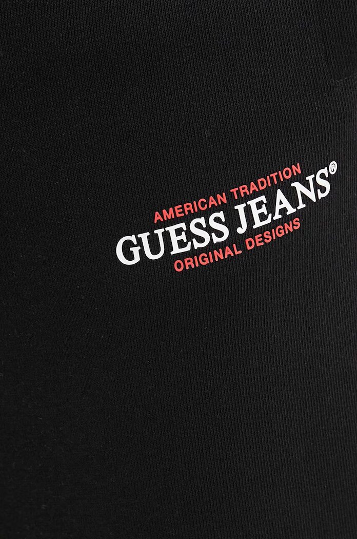 GUESS JEANS Спортен панталон в черно с изчистен дизайн M4YB18 K9V31