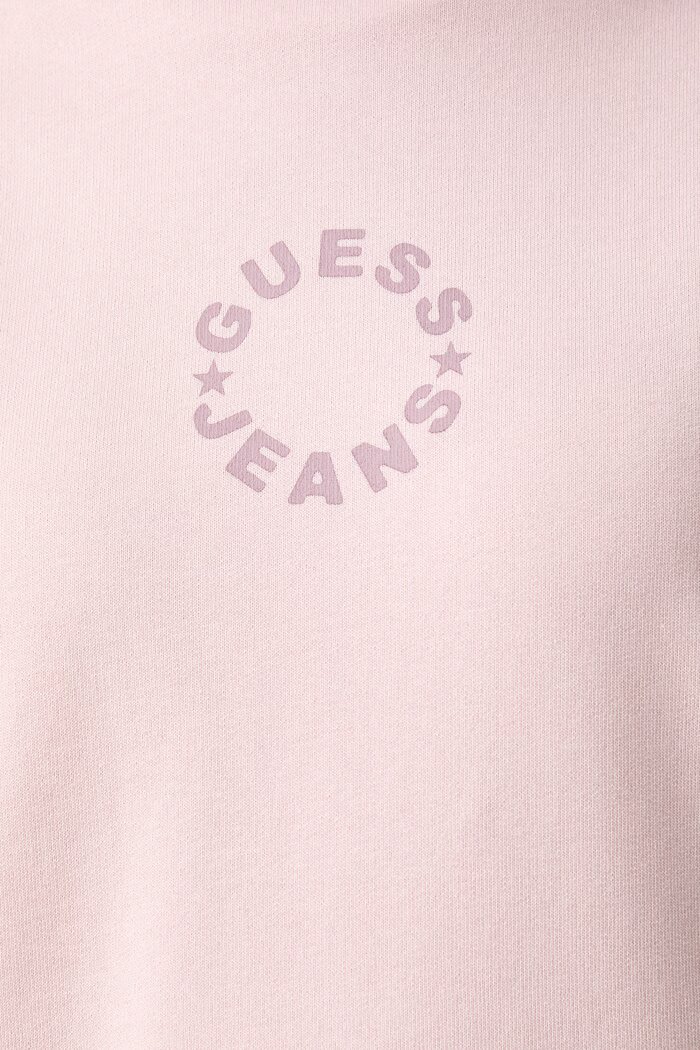 GUESS JEANS суичър дамски от памук розов W6YQ19 K4778