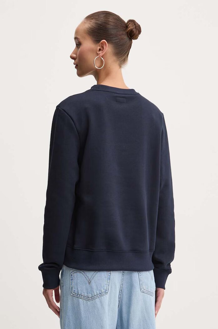GUESS JEANS суичър дамски с памук тъмносин W4YQ10 KC811
