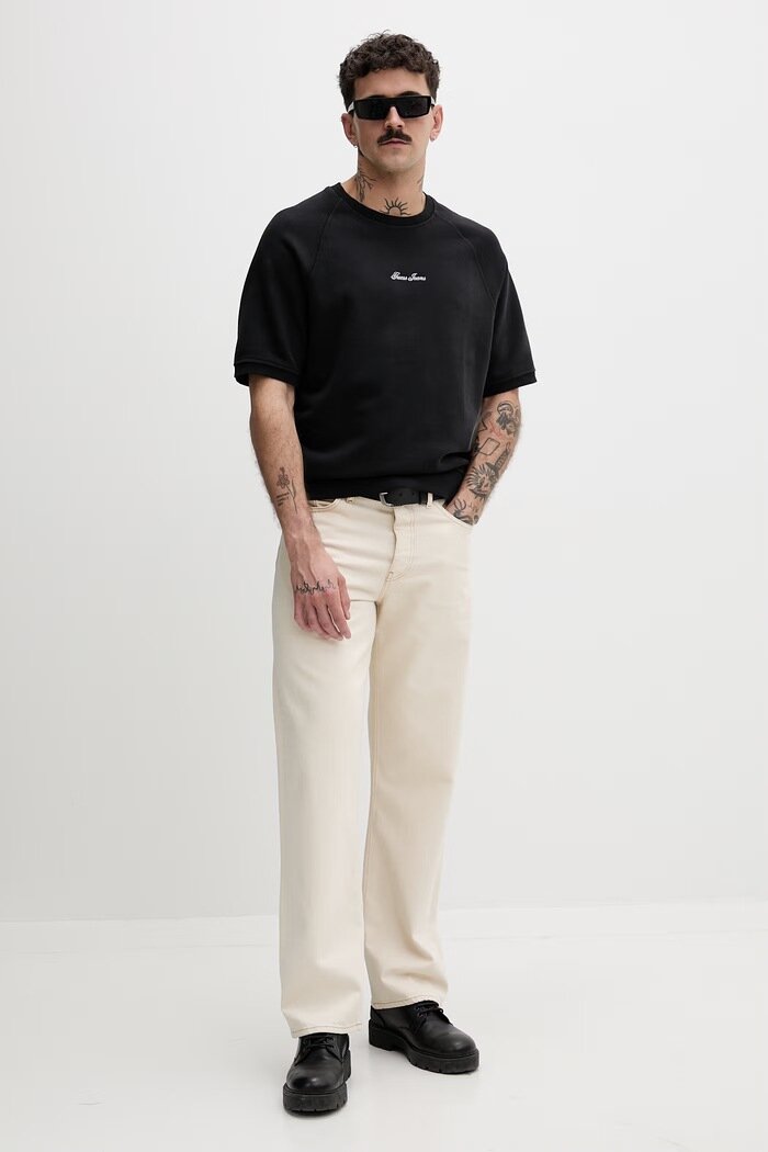 GUESS JEANS суичър мъжки от памук черен M6GQB2 KCPR1