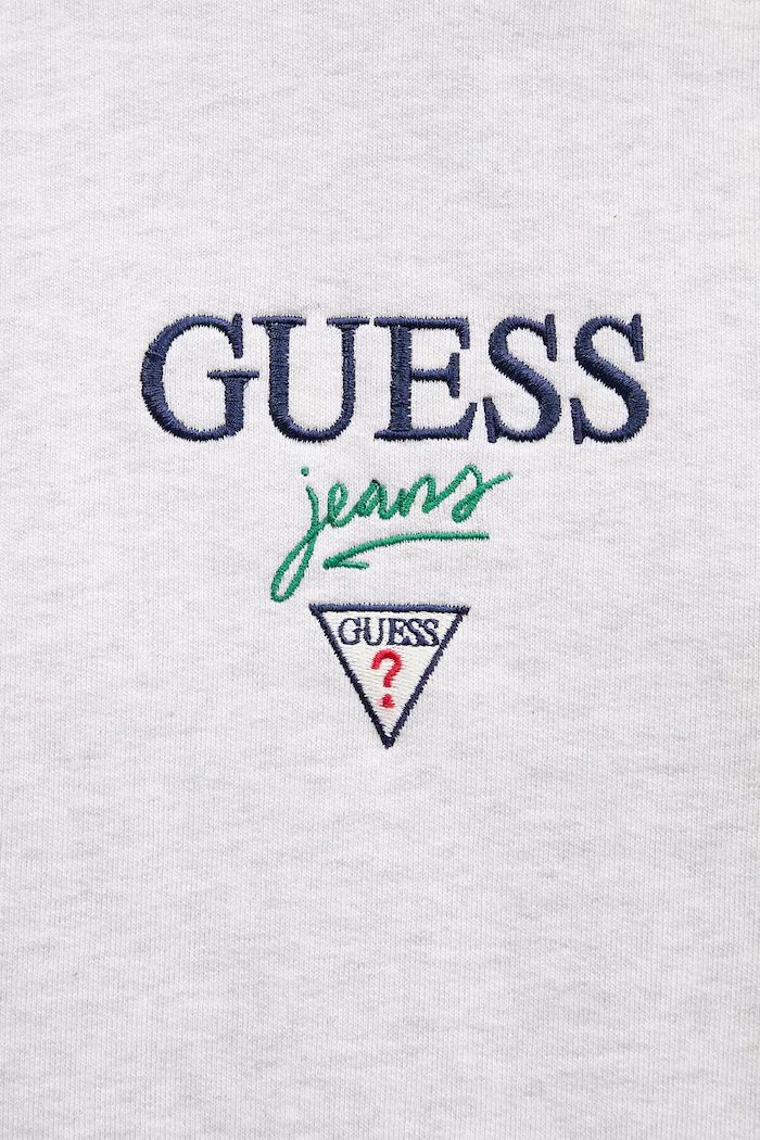 GUESS JEANS суичър с качулка дамски от памук сив W6RQ00 K68I4