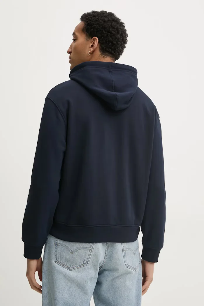 GUESS JEANS суичър с качулка мъжки от памук тъмносин M5RQ38 KCPR1