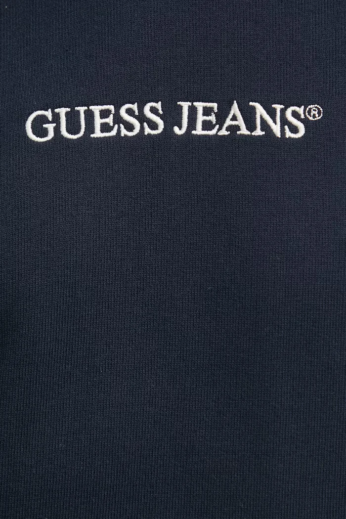 GUESS JEANS суичър с качулка мъжки от памук тъмносин M5RQ38 KCPR1