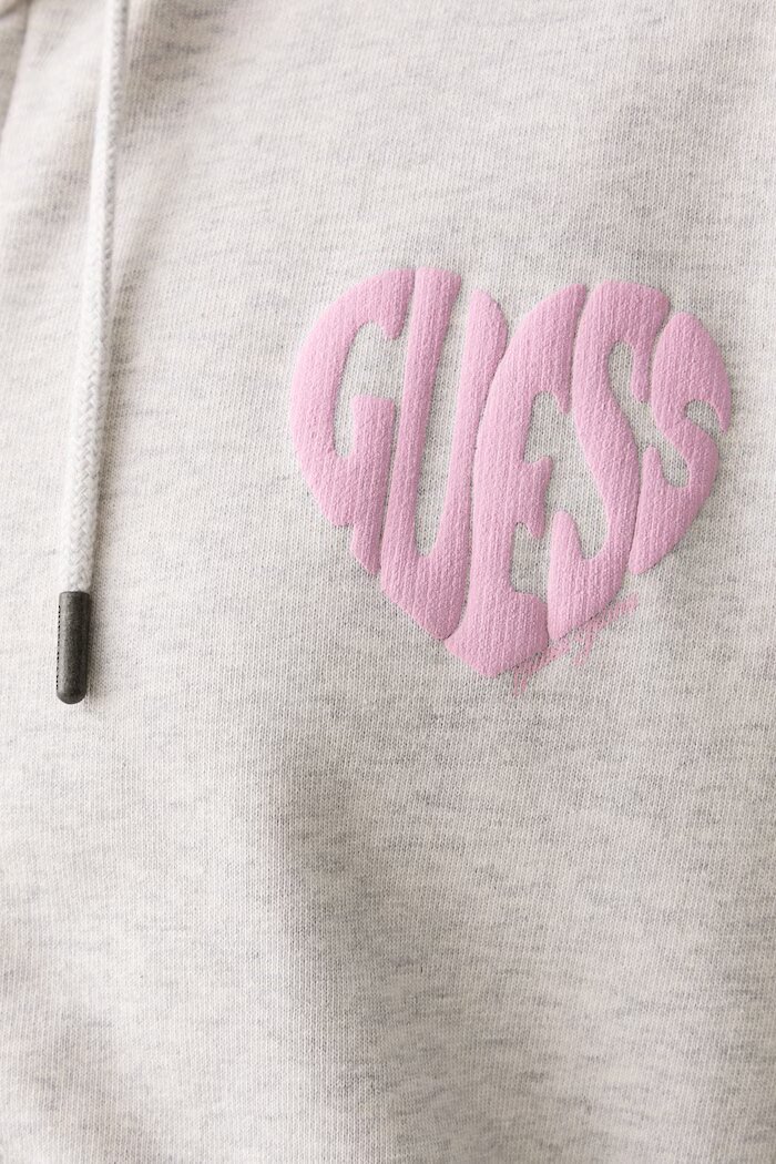 GUESS JEANS суичър с цип и качулка дамски от памук сив W6BQ17 K6631