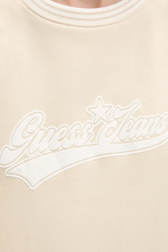 GUESS JEANS Суичър в бежово с принт W5BQ23 KC811
