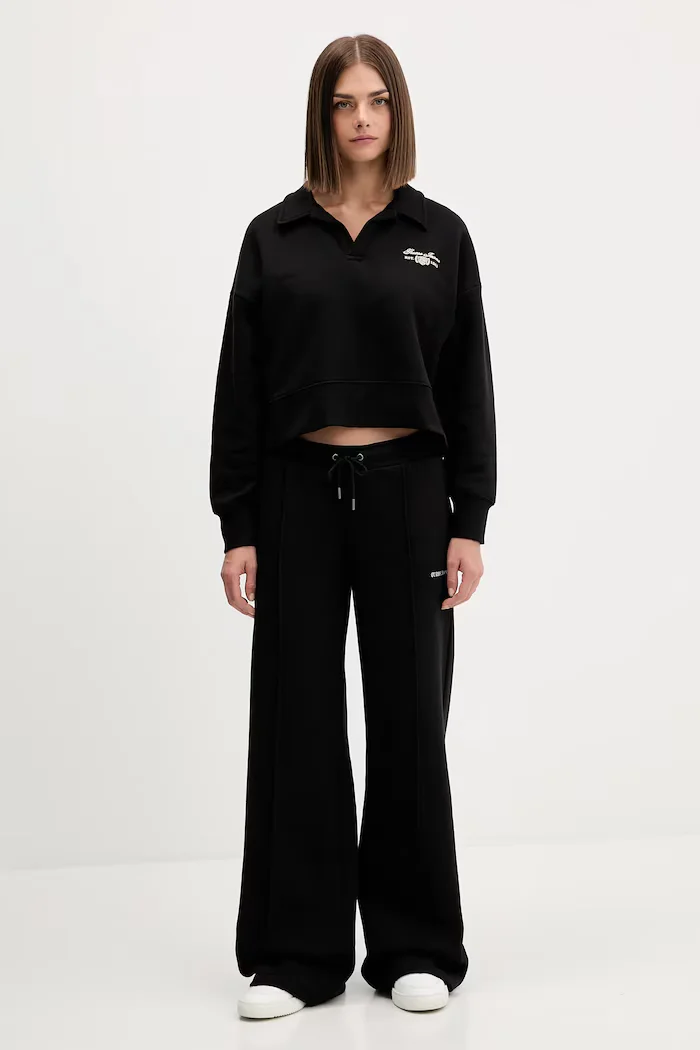 GUESS JEANS Суичър в черно с меланжов десен W5BQ09 KC811