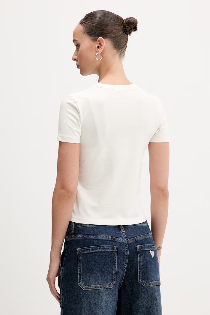 GUESS JEANS тениска дамска с памук бежова W6RI15 J1314