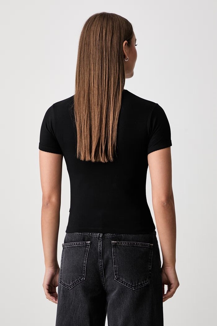 GUESS JEANS тениска дамска с памук черна W6YI05 K3640