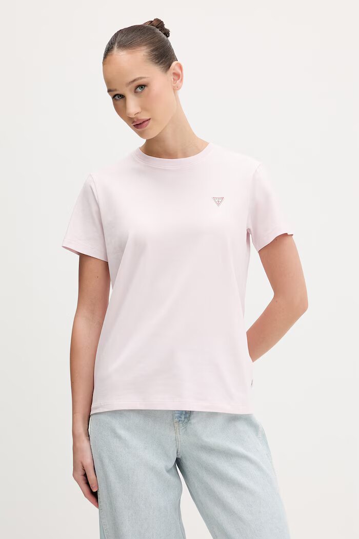 GUESS JEANS тениска дамска с памук розова W4YI10 J1314
