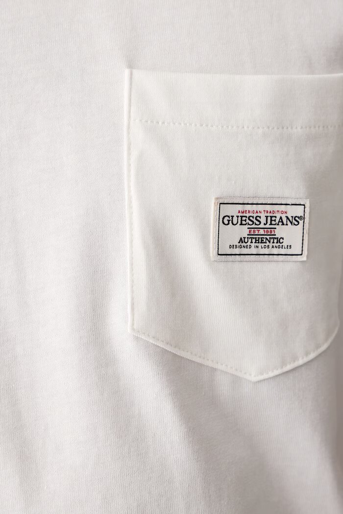 GUESS JEANS тениска мъжка от памук бяла M6BI07 K5312