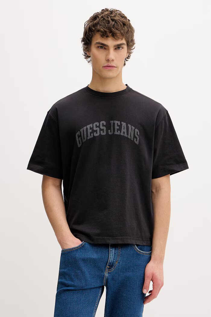 GUESS JEANS тениска мъжка памучна черна M6GIB6 K8FQ4