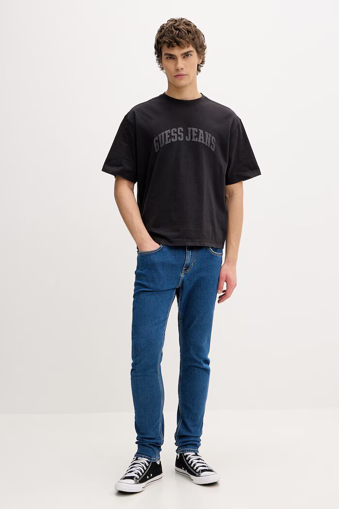 GUESS JEANS тениска мъжка памучна черна M6GIB6 K8FQ4
