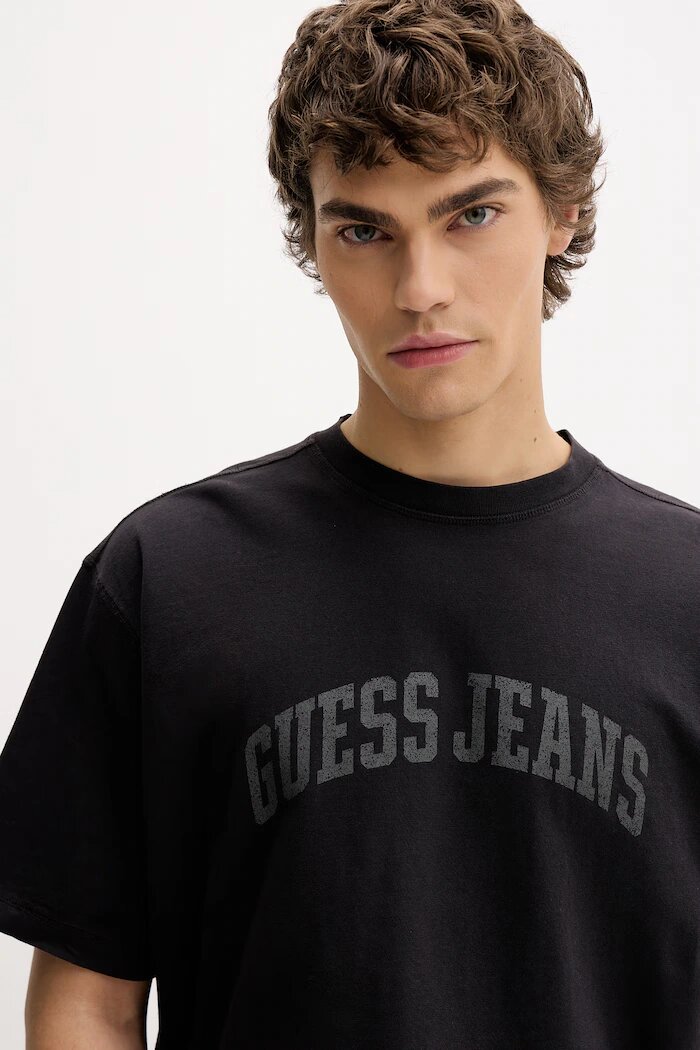 GUESS JEANS тениска мъжка памучна черна M6GIB6 K8FQ4