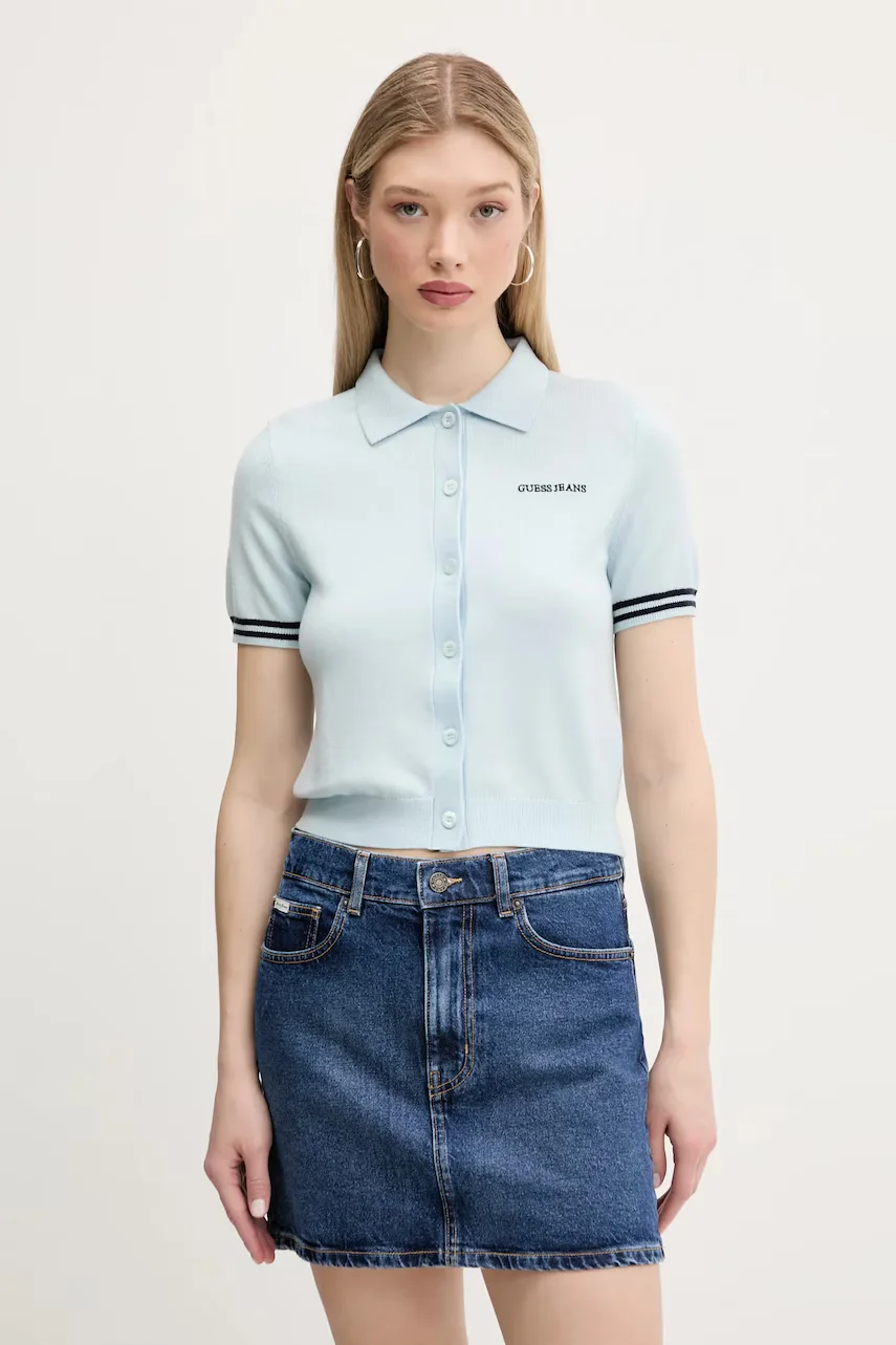 GUESS JEANS Тениска с яке с вълна