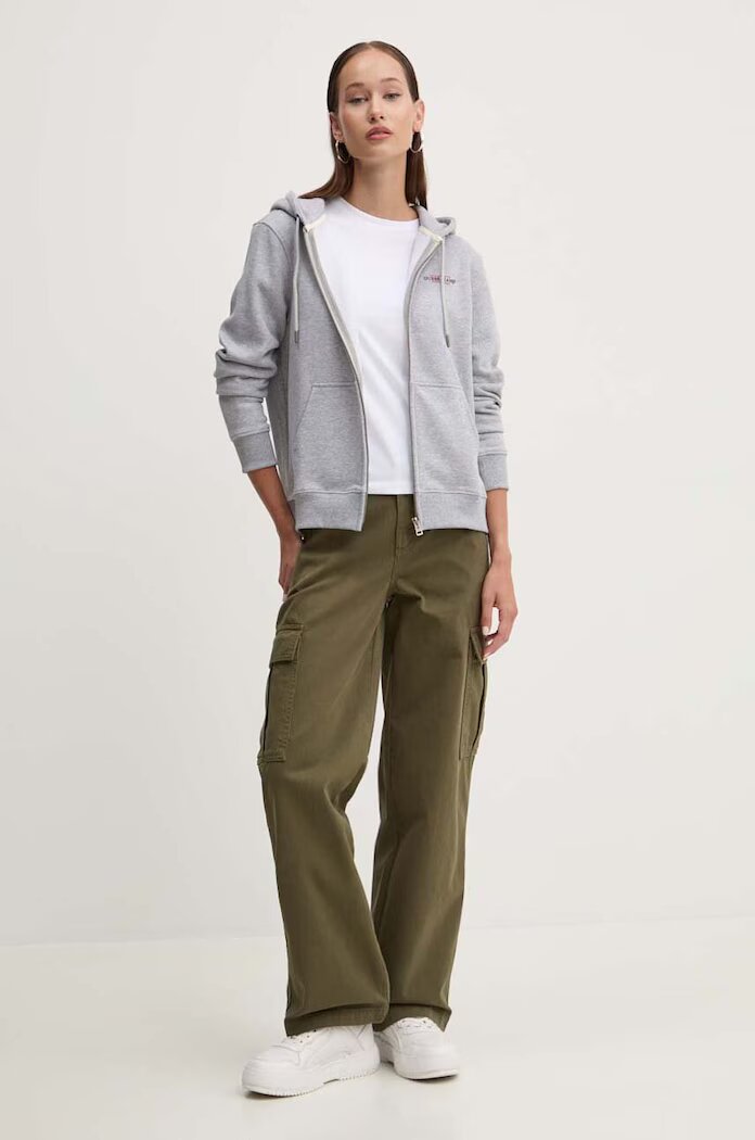GUESS JEANS Тениска в бяло W4YI02 J1314