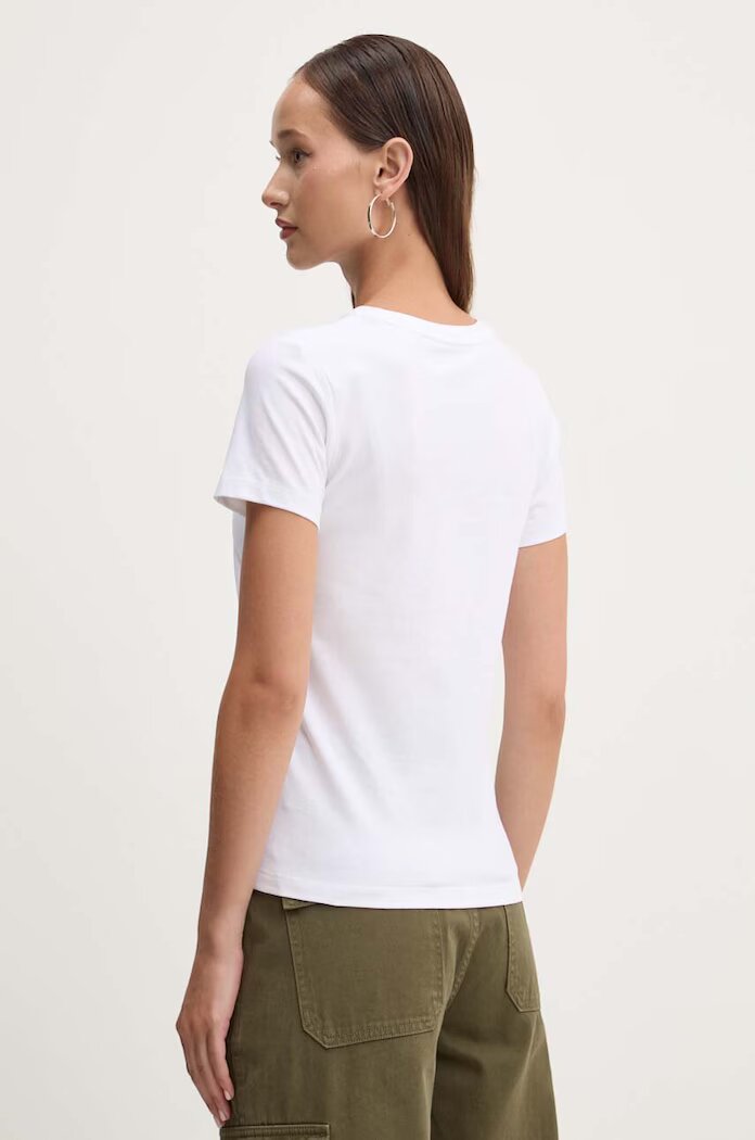 GUESS JEANS Тениска в бяло W4YI02 J1314