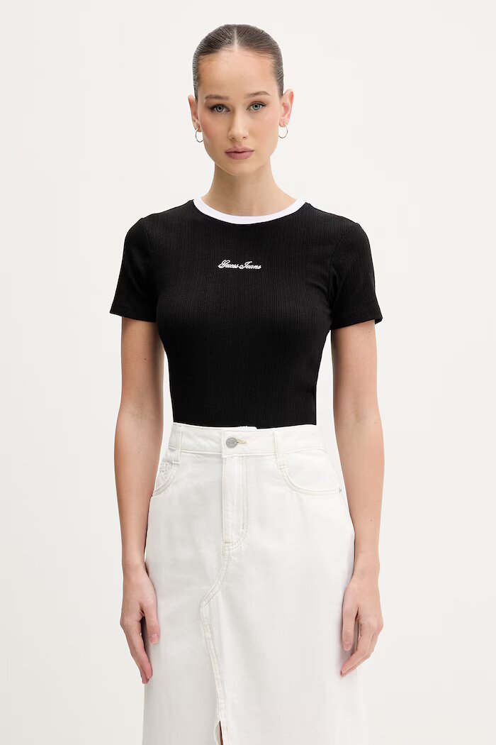 GUESS JEANS тениска женска черна W6GPA9 KF641