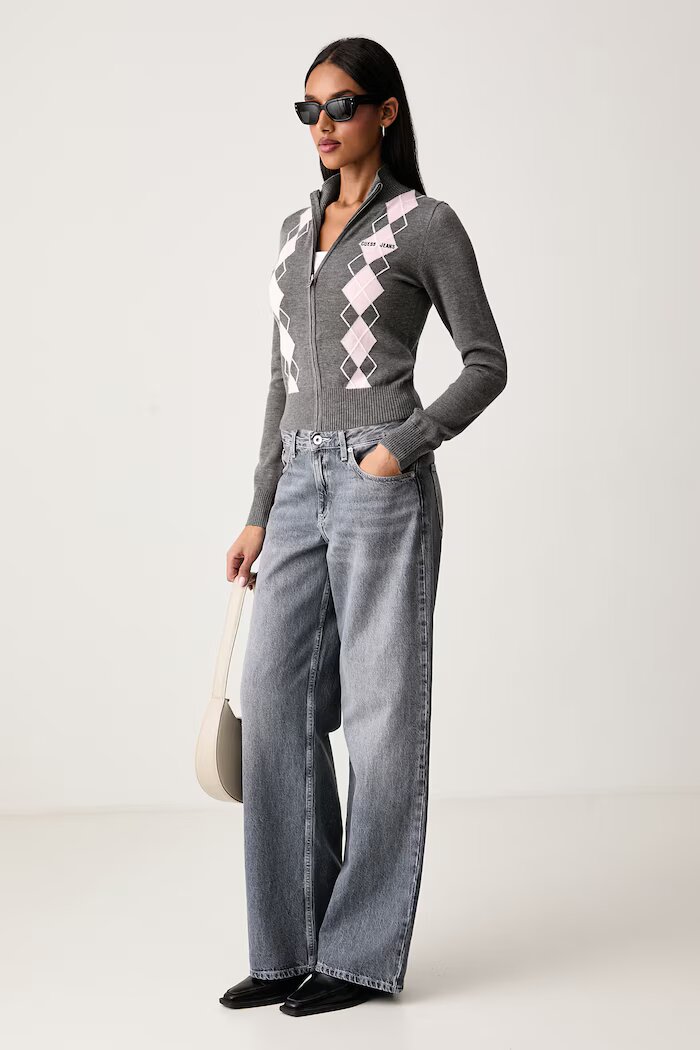 GUESS JEANS топ дамски от памук с еластан бял W6BP03 K5467