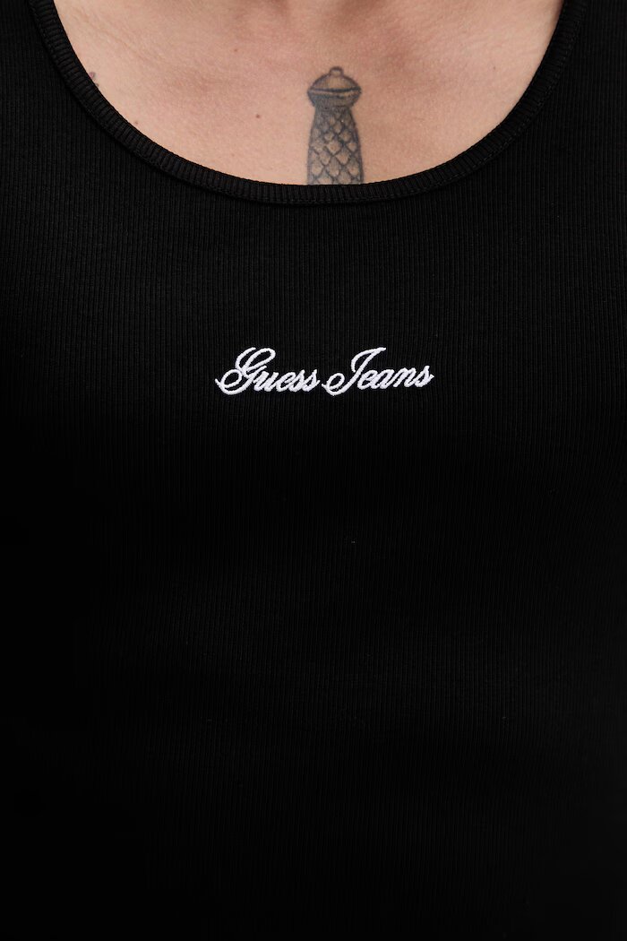 GUESS JEANS топ мъжки от памук черен M6GP05 KA0H1