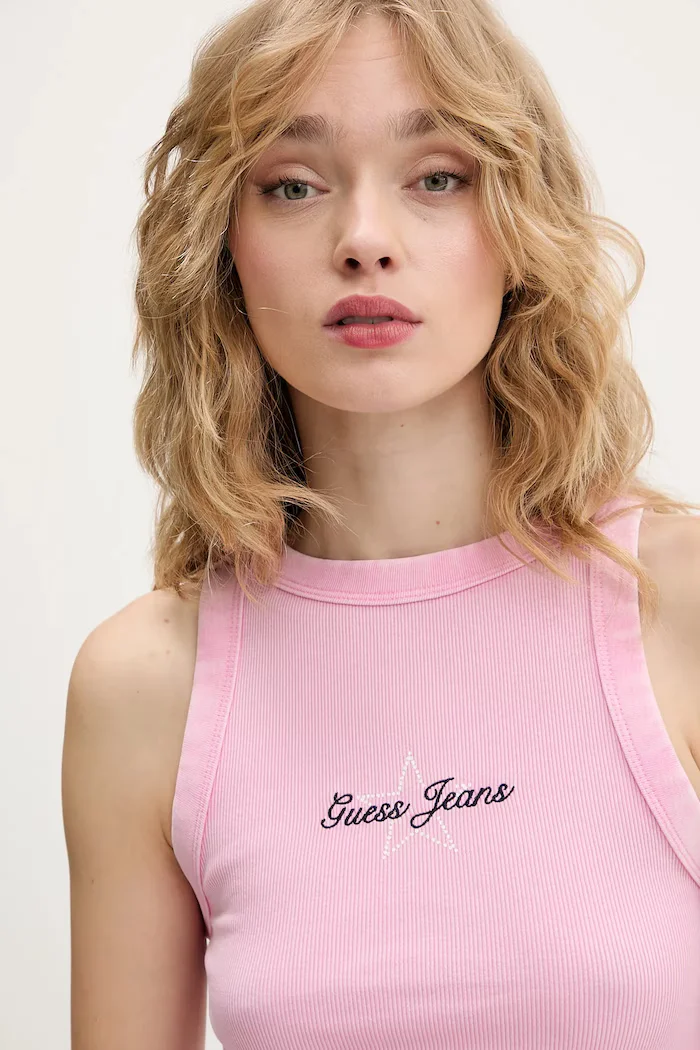 GUESS JEANS Топ в розово W6RP23 KA0H1