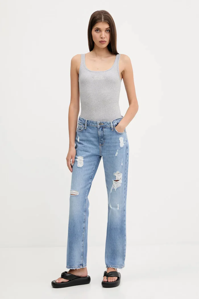 GUESS JEANS Топ в сиво W5YP35 KA0H1