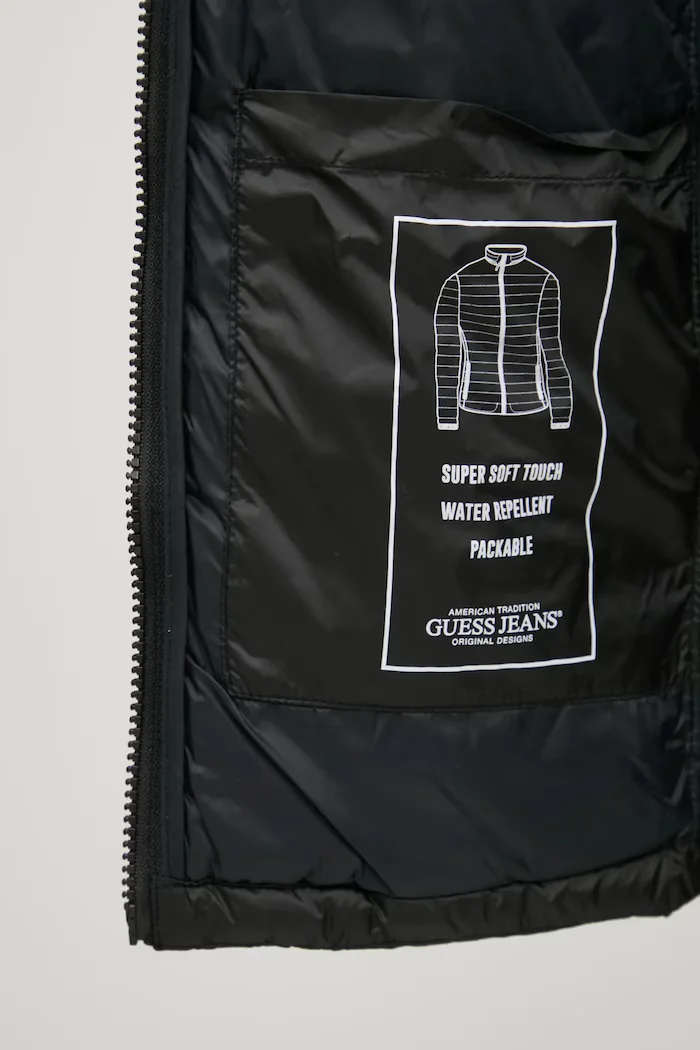 GUESS JEANS Яке в черно преходен модел W5RL99 WHAB2