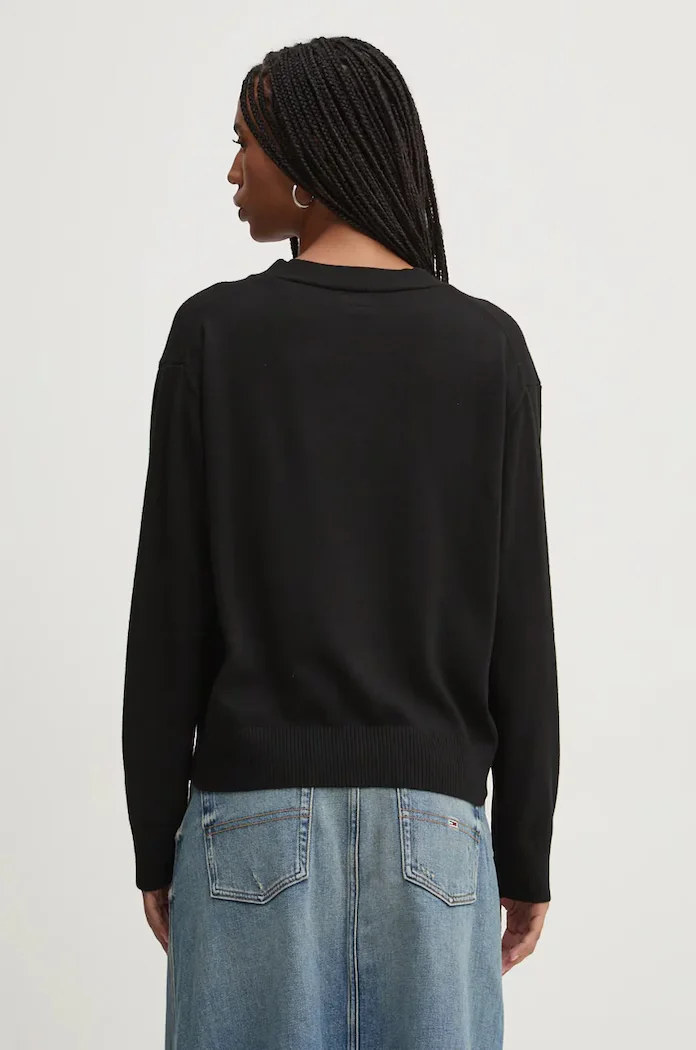 GUESS JEANS Жилетка с вълна в черно от лека материя W4BR16 Z3HO2