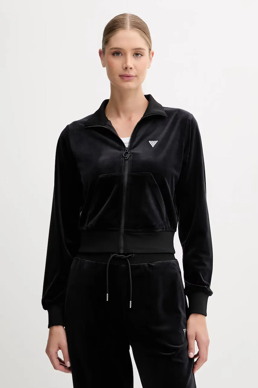 GUESS Кадифен суичър COUTURE