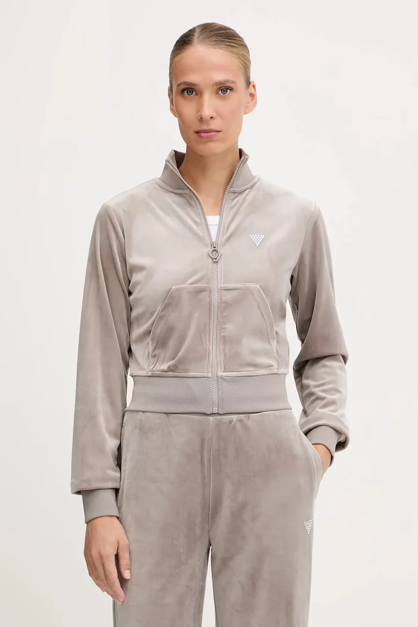 GUESS Кадифен суичър COUTURE