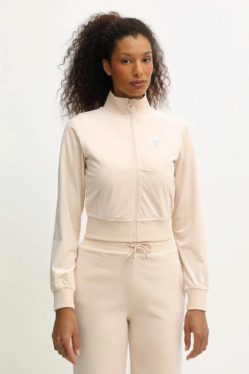 GUESS Кадифен суичър COUTURE
