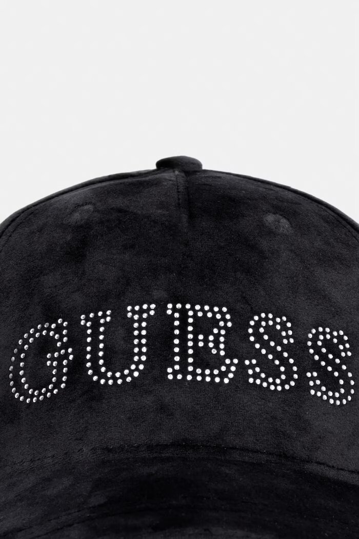 GUESS Кадифена шапка с козирка в черно V4BZ04 K0232