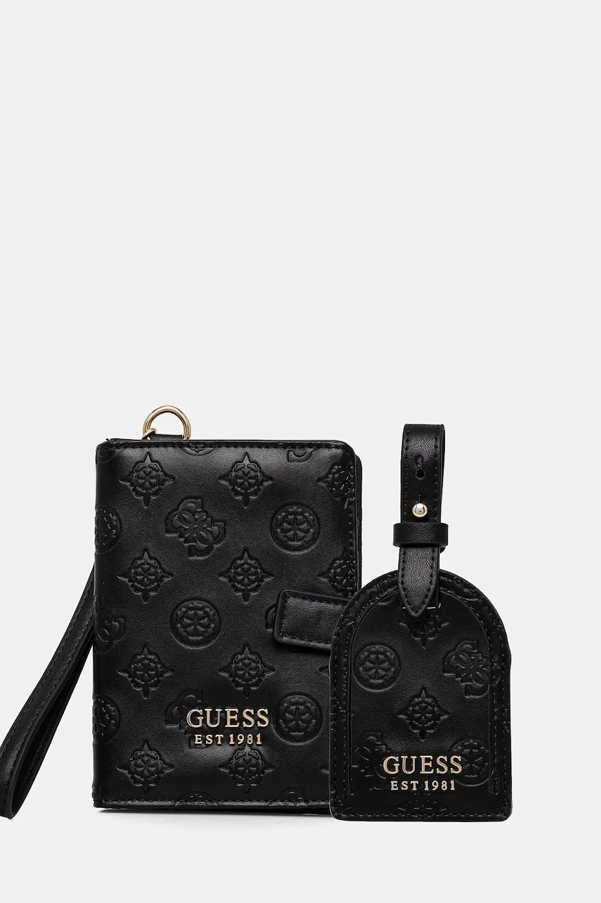 GUESS Калъф за паспорт и етикет за багаж WILDER