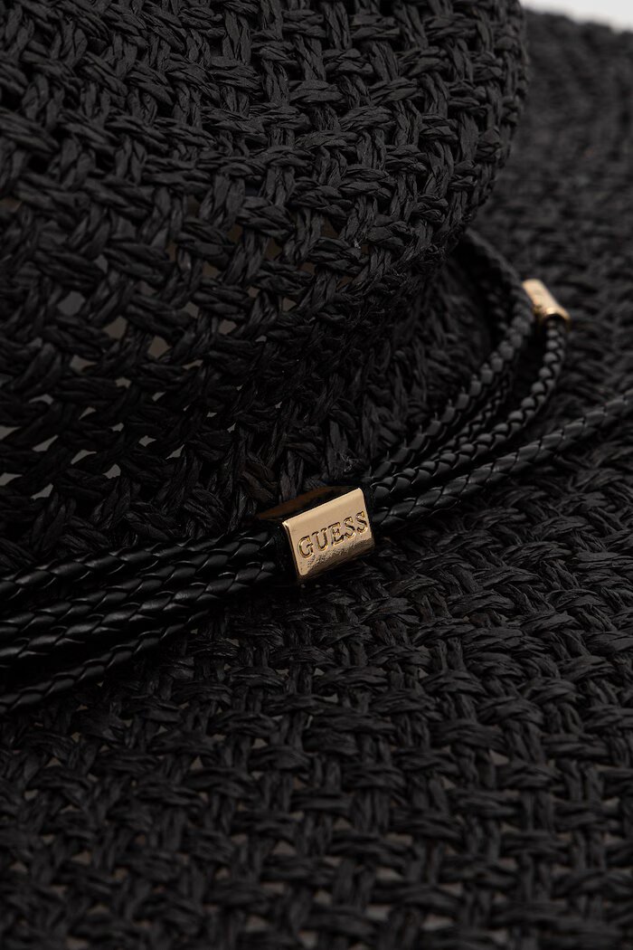 GUESS капела дамска от сплетена материя KIRSTEN черна AW5612 NYL01