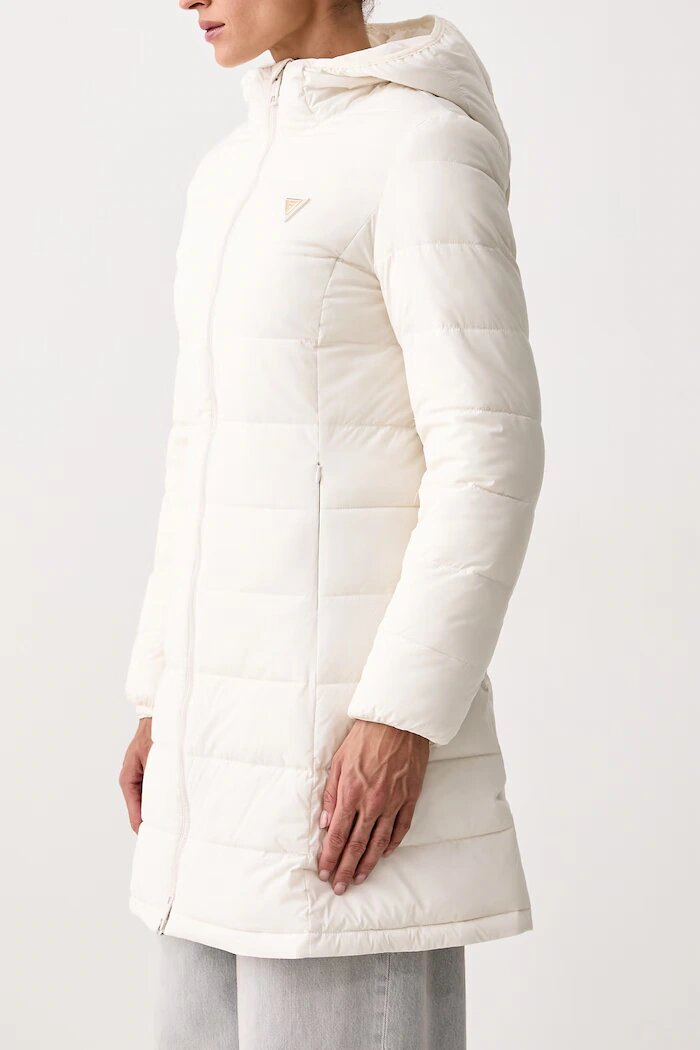 GUESS капитонирано палто дамско NEW ALETA бежово V4YL05 WF3X0