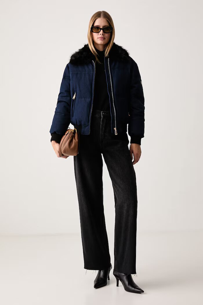 GUESS капитонирано яке дамско IVANA тъмносиньо W6BL62 W4205