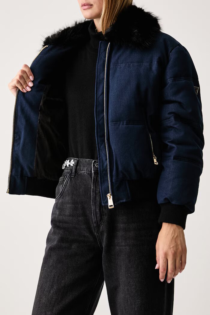GUESS капитонирано яке дамско IVANA тъмносиньо W6BL62 W4205