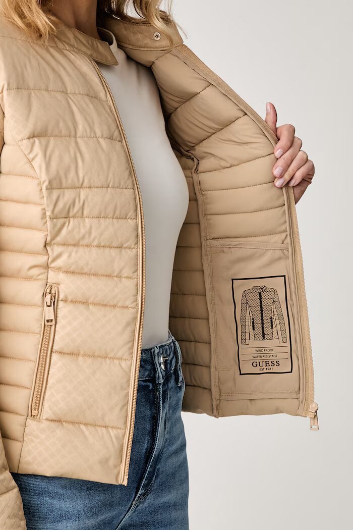 GUESS капитонирано яке дамско NEW VONA бежово W6YL16 W2891