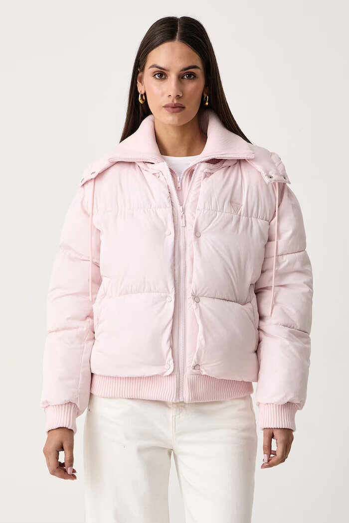 GUESS капитонирано яке дамско VIRGINIA розово V6BL09 W4391