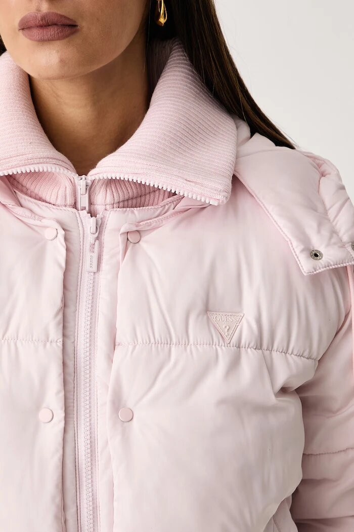 GUESS капитонирано яке дамско VIRGINIA розово V6BL09 W4391