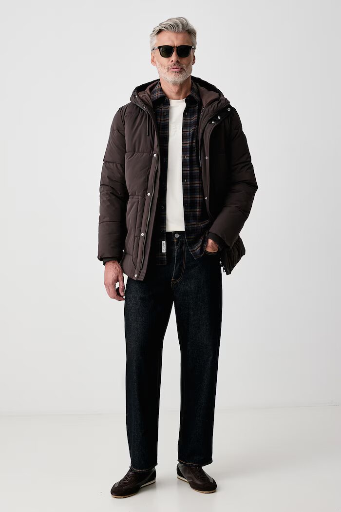 GUESS капитонирано яке мъжко кафяво M6BL45 W4157