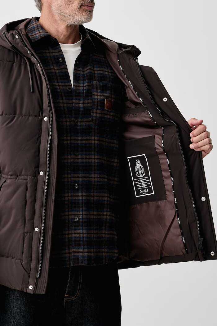 GUESS капитонирано яке мъжко кафяво M6BL45 W4157