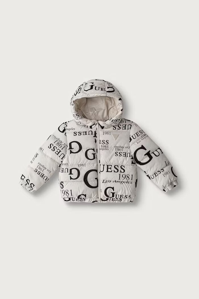 GUESS капитонирано яке за деца бежово H6BL03 W4100
