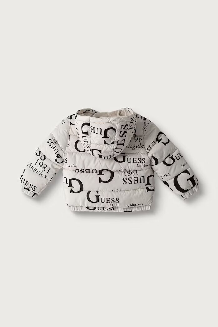 GUESS капитонирано яке за деца бежово H6BL03 W4100