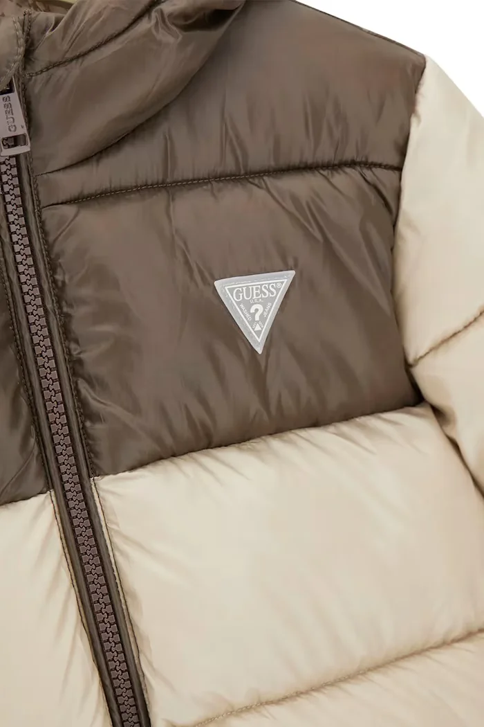 GUESS капитонирано яке за деца бежово L6YL01 W2655