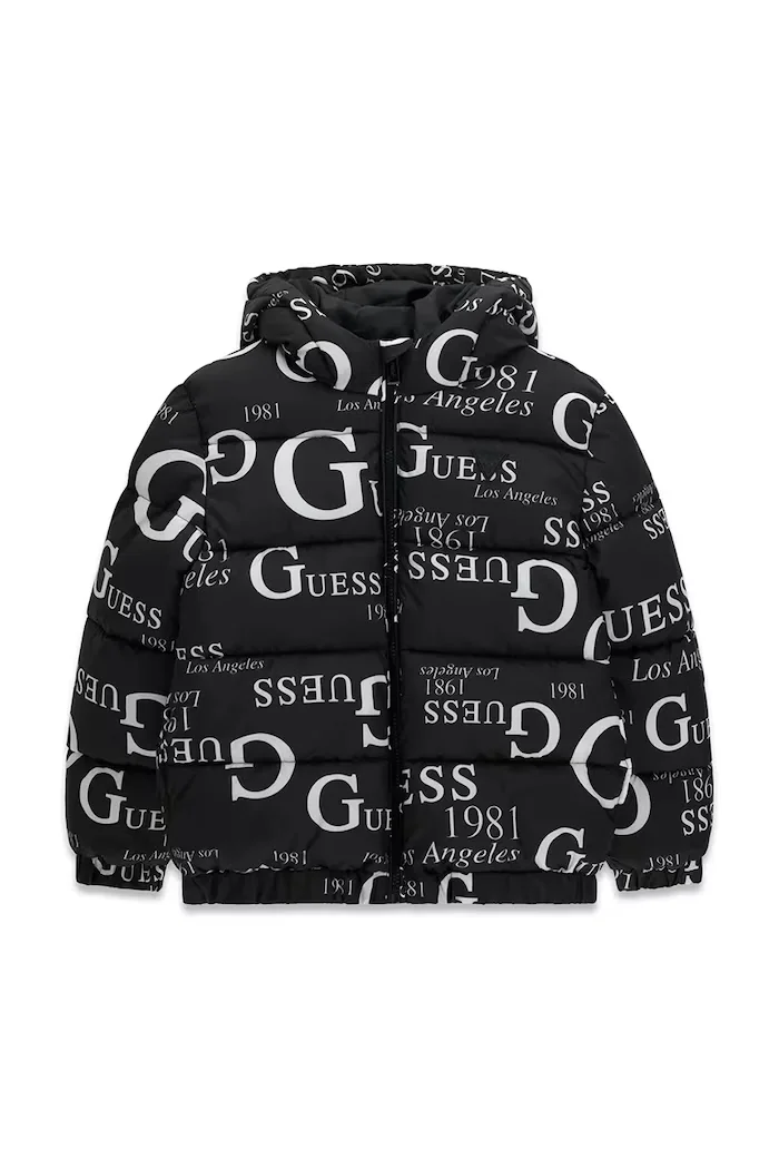 GUESS капитонирано яке за деца черно H6BL05 W4160