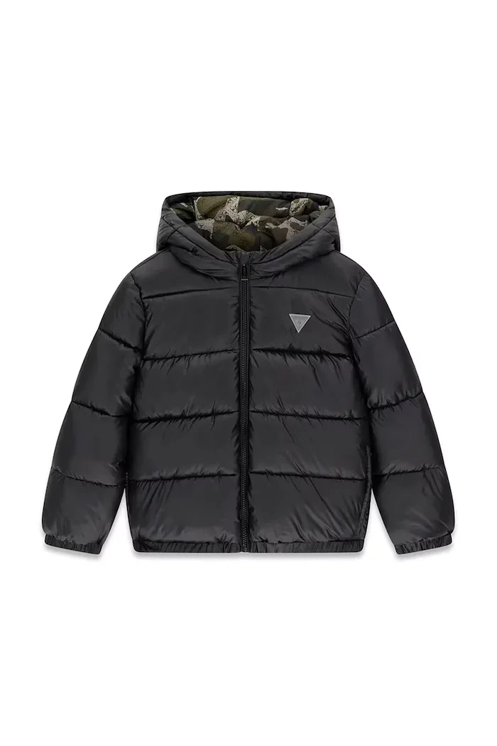 GUESS капитонирано яке за деца черно L6YL01 W2655