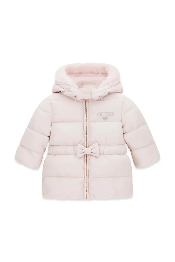 GUESS капитонирано яке за деца розово A6BL03 W4031