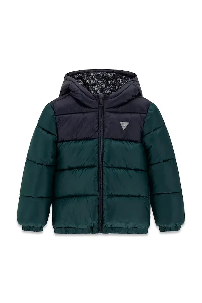 GUESS капитонирано яке за деца зелено L6YL01 W2655