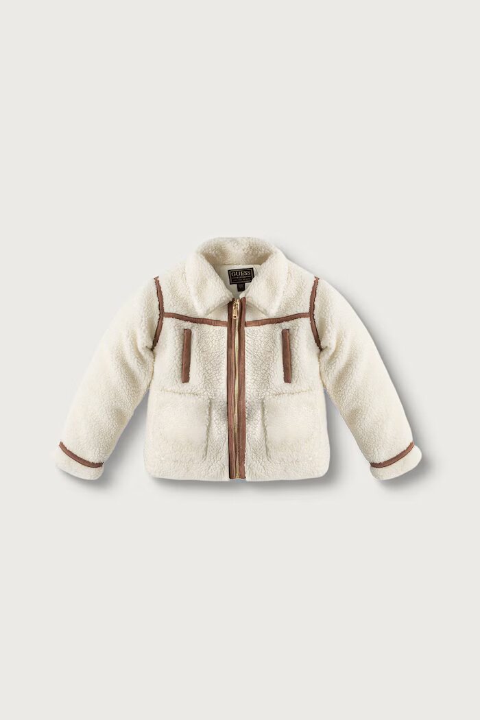GUESS късо яке за деца бежово J6BL09 W4001